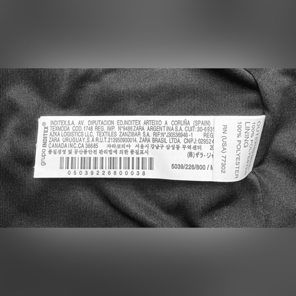 ZARA Collection, Black Textured Knee-Length Dress, Medium - Picture 8 of 10